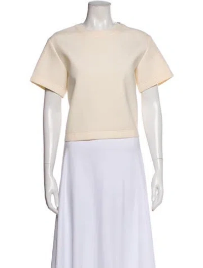 Pre-owned Sacai Crew Neck Short Sleeve Top In Neutral