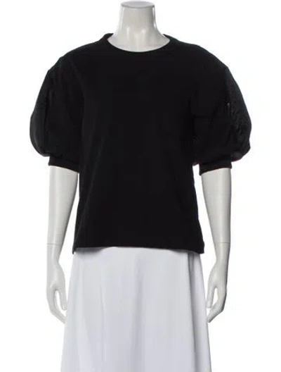 Pre-owned Sacai Crew Neck Short Sleeve T-shirt In Black