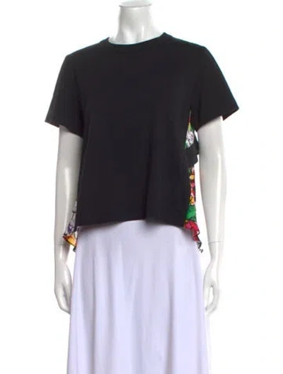 Pre-owned Sacai Crew Neck Short Sleeve T-shirt In Black