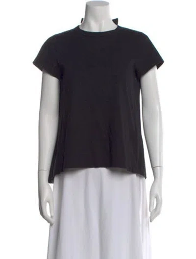 Pre-owned Sacai Crew Neck Short Sleeve T-shirt In Black