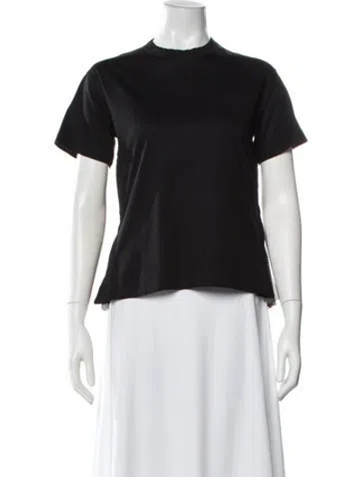 Pre-owned Sacai Crew Neck Short Sleeve T-shirt In Black
