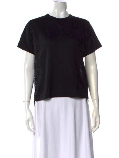 Pre-owned Sacai Crew Neck Short Sleeve T-shirt In Black