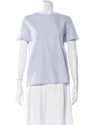 Pre-owned Sacai Crew Neck Short Sleeve T-shirt In Blue