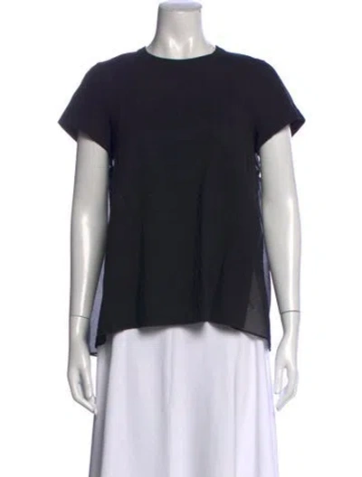 Pre-owned Sacai Crew Neck Short Sleeve T-shirt In Blue