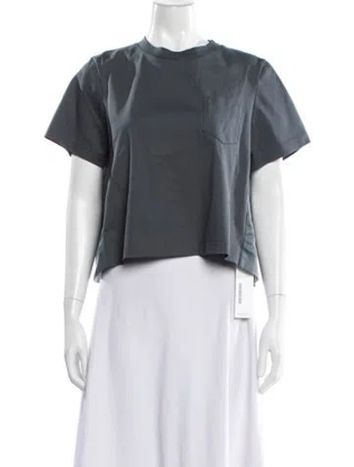 Pre-owned Sacai Crew Neck Short Sleeve T-shirt In Gray