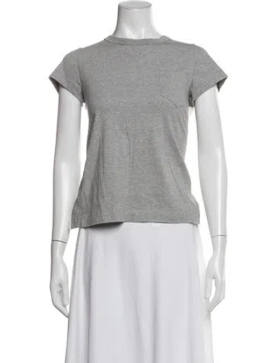 Pre-owned Sacai Crew Neck Short Sleeve T-shirt In Grey