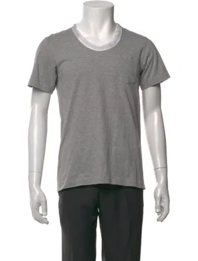 Pre-owned Sacai Crew Neck Short Sleeve T-shirt In Grey