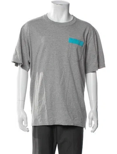 Pre-owned Sacai Crew Neck Short Sleeve T-shirt In Grey