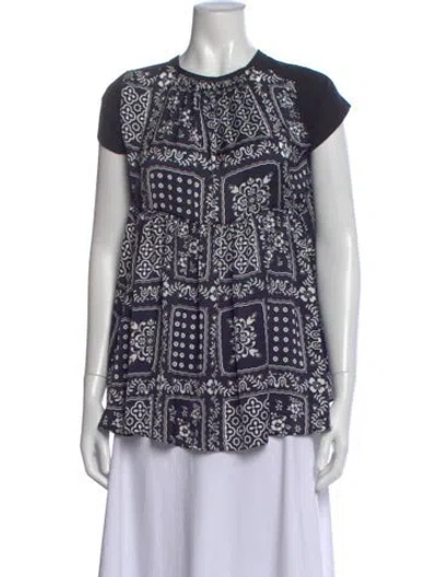 Pre-owned Sacai Crew Neck Short Sleeve T-shirt In Multi