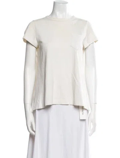 Pre-owned Sacai Crew Neck Short Sleeve T-shirt In Neutral