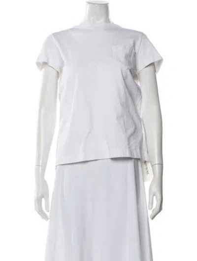 Pre-owned Sacai Crew Neck Short Sleeve T-shirt In White