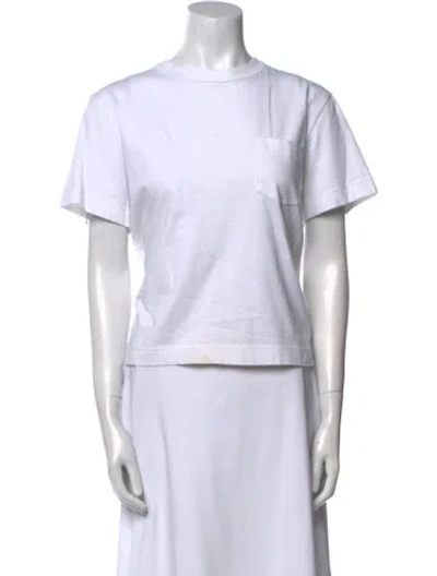 Pre-owned Sacai Crew Neck Short Sleeve T-shirt In White