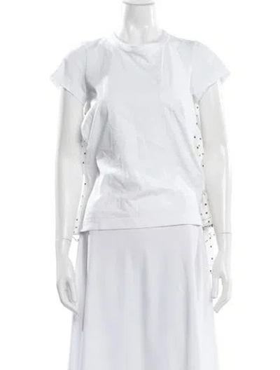 Pre-owned Sacai Crew Neck Short Sleeve T-shirt In White