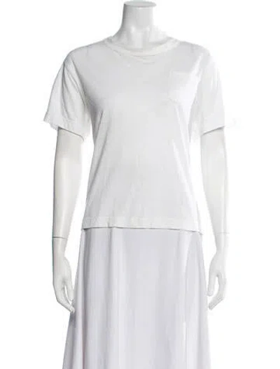 Pre-owned Sacai Crew Neck Short Sleeve T-shirt In White