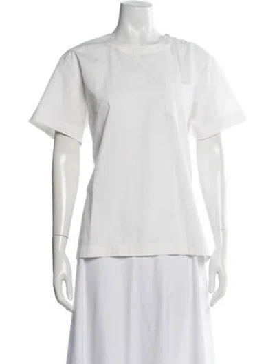 Pre-owned Sacai Crew Neck Short Sleeve T-shirt In White