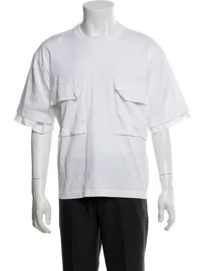 Pre-owned Sacai Crew Neck Short Sleeve T-shirt In White