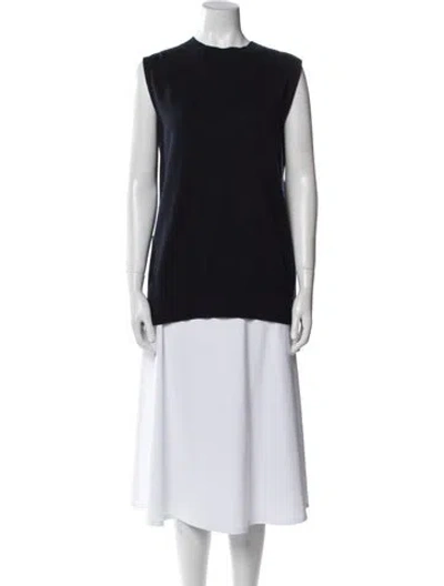 Pre-owned Sacai Crew Neck Sleeveless Tunic In Black