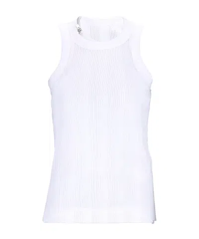 Sacai Crew Neck Sleeveless Vest In White