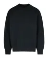 Sacai Wool Crew Neck Sweater In Blue