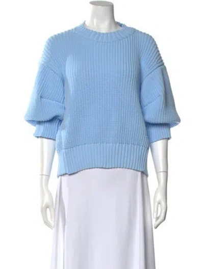 Pre-owned Sacai Crew Neck Sweater In Blue