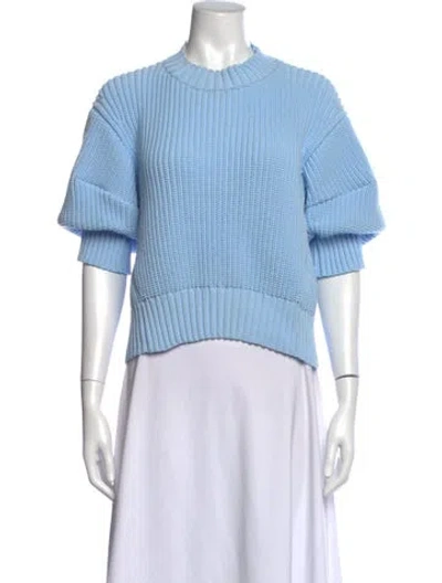 Pre-owned Sacai Crew Neck Sweater In Blue