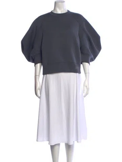 Pre-owned Sacai Crew Neck Sweater In Blue