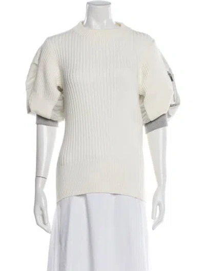 Pre-owned Sacai Crew Neck Sweater In Gray