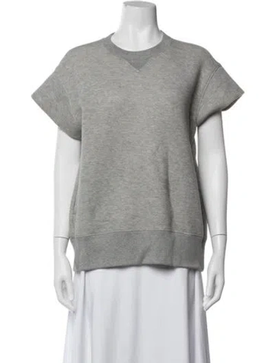 Pre-owned Sacai Crew Neck Sweater In Grey