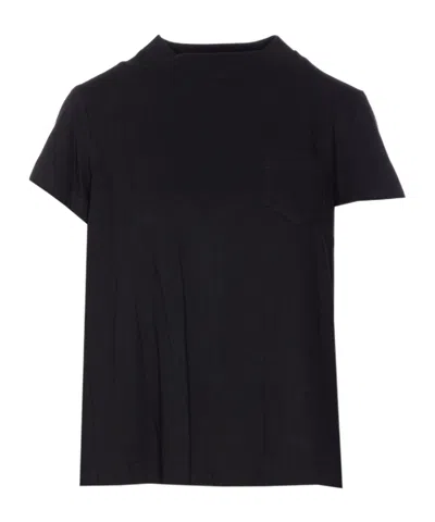 Sacai Crew Neck T-shirt In Black
