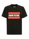 Sacai Know Future Printed T-shirt In Black