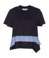Sacai Pocket Asymmetrical Hem T-shirt In Multi