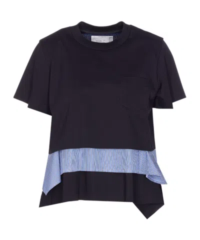 Sacai Crew Neck T-shirt In Multi