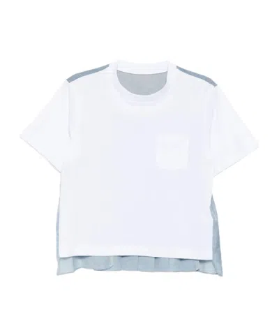 Sacai Crew Neck T-shirt In Gray