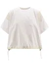 Sacai Crewneck Drawstring T-shirt In White