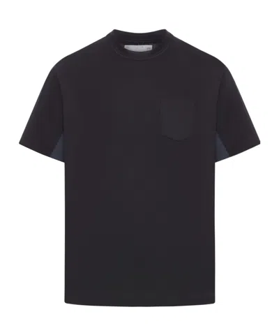 SACAI SACAI CREWNECK SHORT-SLEEVED T-SHIRT