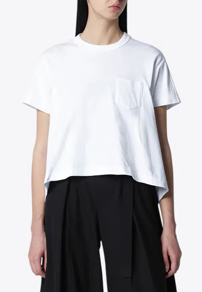Sacai Crewneck Short-sleeved T-shirt In White