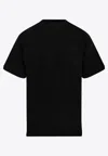 Sacai Crewneck T-shirt With Nylon Inserts In Black