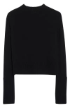 Sacai Crewneck Wool Sweater In Black