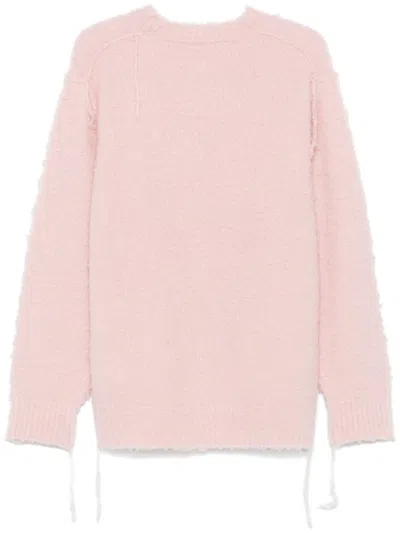 Sacai Crewnwck Sweater In Pink