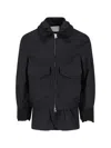 Sacai Crop Zip Jacket With Shirt In Black  