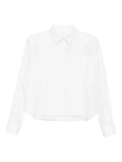 Sacai Cropped Shirt In White