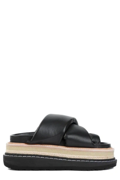 Sacai Cross Strap Slip In Black