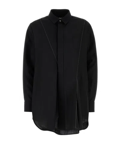 Sacai Black Long Sleeve Shirt
