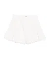Sacai Denim Shorts With Belt Loops And Flounces In White