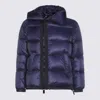 Sacai Asymmetric-zip Padded Jacket In Blue