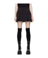 Sacai Dark Pleated Detail Culottes In Black