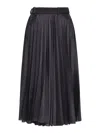 Sacai Pleated Skirt Skirts Blue In Black