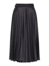 Sacai Pleated Skirt Skirts Blue In Black