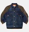 Sacai Buttoned Flap-pockets Denim Jacket In Blue