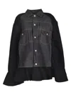 Sacai Denim Coat In Indigo